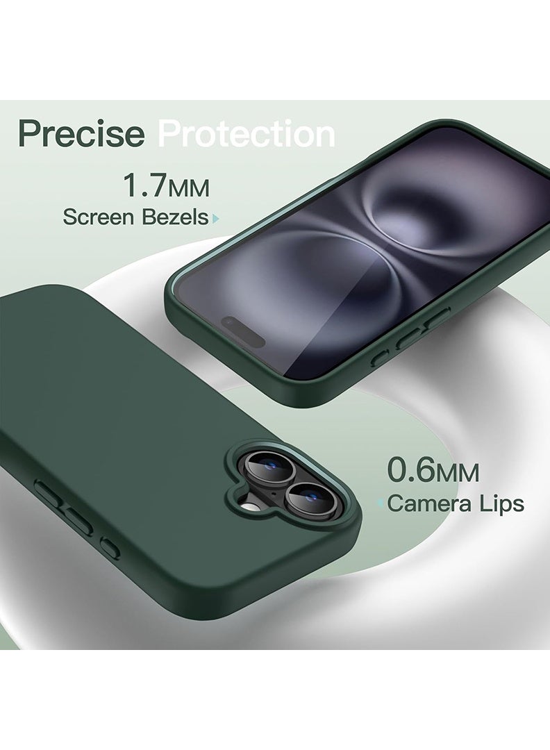 Case Up Compatible with Apple iPhone 17  Case, Soft & Premium Liquid Silicone [Anti-Scratch Microfiber Lining] Shockproof Protective Slim Phone Cover for Apple iPhone 17 2025, Green - Image 4